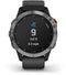 Garmin fēnix 6 Solar - Smartwatch - Zonne-energie - Zilver (Zwart)