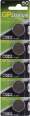 GP CR2032 - Knoopcelbatterijen 3V Lithium - 210 mAh - 5 stuks