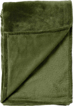 Dutch Decor - BILLY - Plaid van fleece 150x200 cm Chive - groen - superzacht - Deken