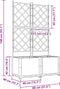 vidaXL - Tuincontainer - met - Trellis - 2 - stuks - Wit - 80x40x143 - cm