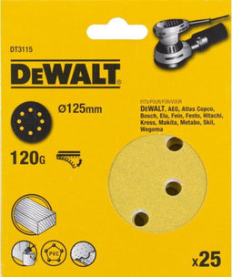 DeWalt DT3115-QZ - Schuurpapier - Hittebestendig - 125 mm (25 stuks)