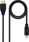 HDMI Cable NANOCABLE HDMI V2.0, 1m 10.15.3601 V2.0 4K 1 m Black