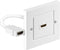 HDMI inbouw wandcontactdoos met 1 aansluiting - versie 2.0 (4K 60Hz + HDR) - 0,10 meter