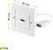 HDMI inbouw wandcontactdoos met 1 aansluiting - versie 2.0 (4K 60Hz + HDR) - 0,10 meter