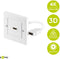 HDMI inbouw wandcontactdoos met 1 aansluiting - versie 2.0 (4K 60Hz + HDR) - 0,10 meter