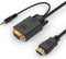 HDMI naar VGA + 3,5mm Jack kabel / zwart - 3 meter