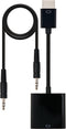 HDMI toS VGA with Audio Adapter NANOCABLE 10.16.2001-BK Black (10 cm + 1 m)