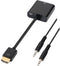 HDMI toS VGA with Audio Adapter NANOCABLE 10.16.2001-BK Black (10 cm + 1 m)
