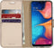 Accezz Hoesje Geschikt voor Samsung Galaxy A20e Hoesje Met Pasjeshouder - Accezz Wallet Softcase Bookcase - goud
