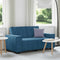 vidaXL - Tweezitsbank - 120 - cm - fluweel - blauw