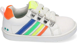 Bunnies JR Puk Pit - Lage Sneakers - Wit/Multi - Leer - Veters