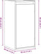 vidaXL - Wandkast - 30x30x100 - cm - massief - grenenhout - grijs