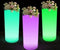 Plantenbak bloempot LED verlichting - 16 kleuren RGB wit - 74 cm hoog - oplaadbaar