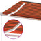 vidaXL - Luifel - handmatig - uittrekbaar - met - LED - 600x350 - cm - oranje - en - bruin