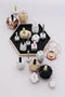 Bloomingville - Windlicht Graphic - Metaal/Glas - Rose - Ø10,5/20xH15 cm