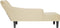 vidaXL - Chaise - longue - met - rechterarmleuning - stof - crèmekleurig