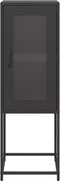 vidaXL - Dressoir - 36x39x107 - cm - koudgewalst - staal - zwart