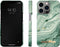 iDeal of Sweden iPhone 13 Pro - Backcover - Glanzende coating - Groen Mint Swirl Marble