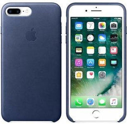 Apple iPhone 7/8 Plus - Leren hoesje - Duurzaam leder - Donkerblauw