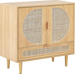Beliani POTOSI - Sideboard - Lichte houtkleur - Rotan