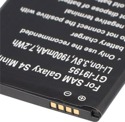 Samsung Galaxy S4 mini-replicabatterij, GT-I9195, GT-I9190, GT-I9192, B500BE met NFC van AccuCell