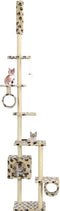 vidaXL - Kattenkrabpaal - met - sisal - krabpalen - 260 - cm - pootafdrukken - beige