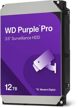 WD Purple Pro - HDD 12TB 3.5" 7200 RPM SATA III - 512MB cache (1x)