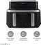 Nedis Digital Double Air Fryer - 2 x 4.2 l - 10 kookprogramma's - 2600 Watt (2 stuks)