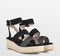 POSH by Poelman LONA - Dames Sandalen - Gespsluiting met dierenprint - Zwart