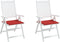 vidaXL - Tuinstoelkussens - 2 - st - 40x40x4 - cm - oxford - stof - rood