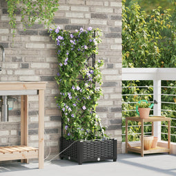 vidaXL - Tuinplantenbakken - met - Waterirrigatiesysteem - - - Zwart