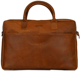DSTRCT Limited Laptoptas - 17 inch - Gewatteerd laptopvak - Cognac