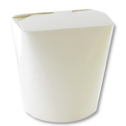 Klika - Bak | Karton + PE | 920ml | 32oz | oosterse maaltijdbak | wit | 500 stuks