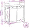 vidaXL - Wasmand - 2 - vakken - met - plank - grijs - sonoma - eiken