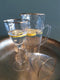 PTMD Mylene Clear Glass Gold Border Water Pitcher