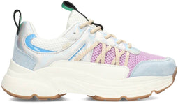 POSH by Poelman AYOKI - Dames sneakers - Chunky zool 4 cm - Wit met combinatie