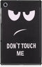 imoshion Tablet Hoes Geschikt voor Lenovo Tab M10 Plus / Tab M10 FHD Plus - imoshion Design Trifold Bookcase - Zwart / Meerkleurig /Don't touch