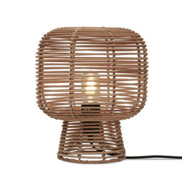 Good & Mojo Tanami tafellamp van rotan – naturel – 30 cm hoog – Ø 27 cm
