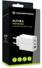 Conceptronic ALTHEA12W - Oplader - 2x USB-Type-C - Wit