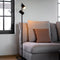 Atmooz - Vloerlamp Kisoro - Staande Lamp - Stalamp - Woonkamer - Zwarte Buitenkant - Gouden Binnenkant - Hoogte 144cm - Metaal