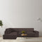Hoes voor chaise longue met lange armleuning links Eysa ROC Bruin 110 x 120 x 500 cm