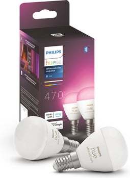 Philips Hue - Kogellamp - Wit en gekleurd licht - E14 (2 stuks)