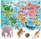 Headu Legpuzzel Wereld met 3D Elementen, 108st.