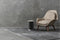 Hearthome & Living - Bijzettafel - Art Deco - Antraciet/Zilver - 31,5x31,5x46,5cm (LxBxH) - Metaal