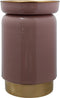Hearthome & Living - Bijzettafel - Art Deco - Roze/Goud - 31,5x31,5x46,5cm (LxBxH) - Metaal