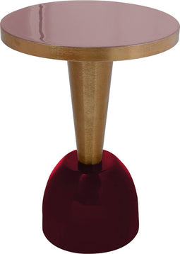 Hearthome & Living - Bijzettafel - Heidi - Roze/Goud - 40,5x40,5x56cm (LxBxH) - Metaal