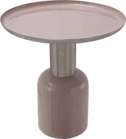 Hearthome & Living - Bijzettafel Philippa - Oud Roze/Zilver - 49,5x49,5x52cm (LxBxH)