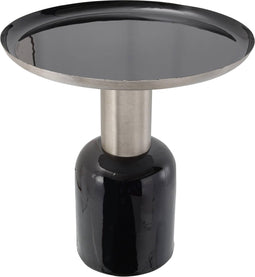 Hearthome & Living - Bijzettafel Philippa - Zwart/Zilver - 49,5x49,5x52cm (LxBxH)