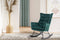 Hearthome & Living - Schommelstoel Bryana - Velours - Groen - 65x86x95cm - Belastbaar tot 180KG