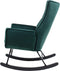 Hearthome & Living - Schommelstoel Bryana - Velours - Groen - 65x86x95cm - Belastbaar tot 180KG